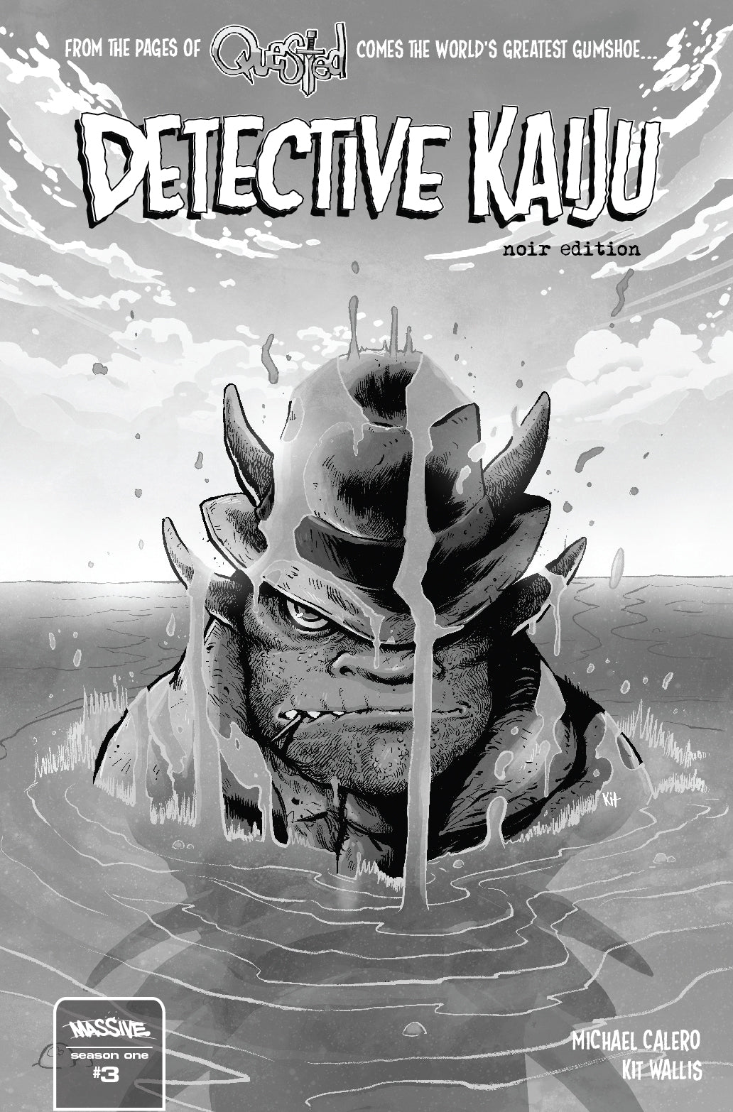 DETECTIVE KAIJU #3 (OF 4) CVR D KIT WALLIS NOIR VARIANT