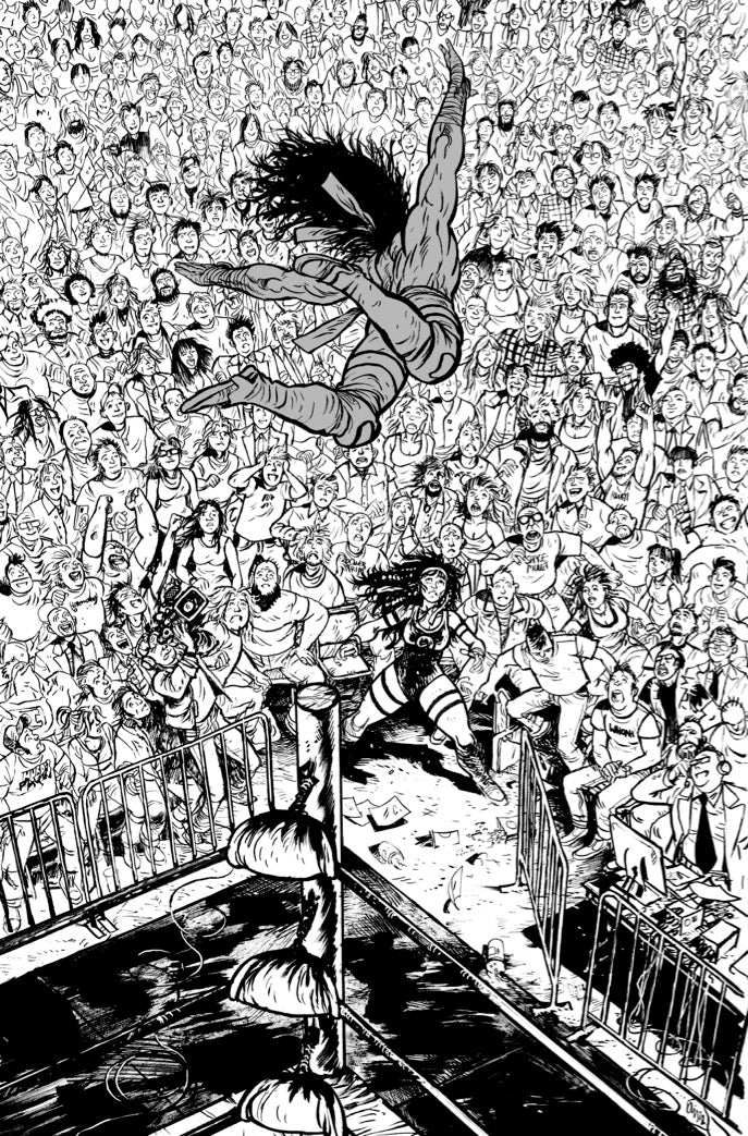 DO A POWERBOMB BLACK AND WHITE #1 (OF 3) CVR D DANIEL WARREN JOHNSON VAR