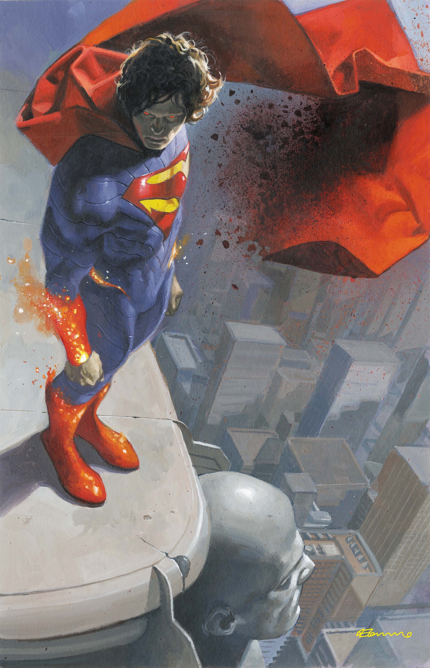 ABSOLUTE SUPERMAN #23 CVR D FABRIZIO DE TOMMASO CARD STOCK VAR