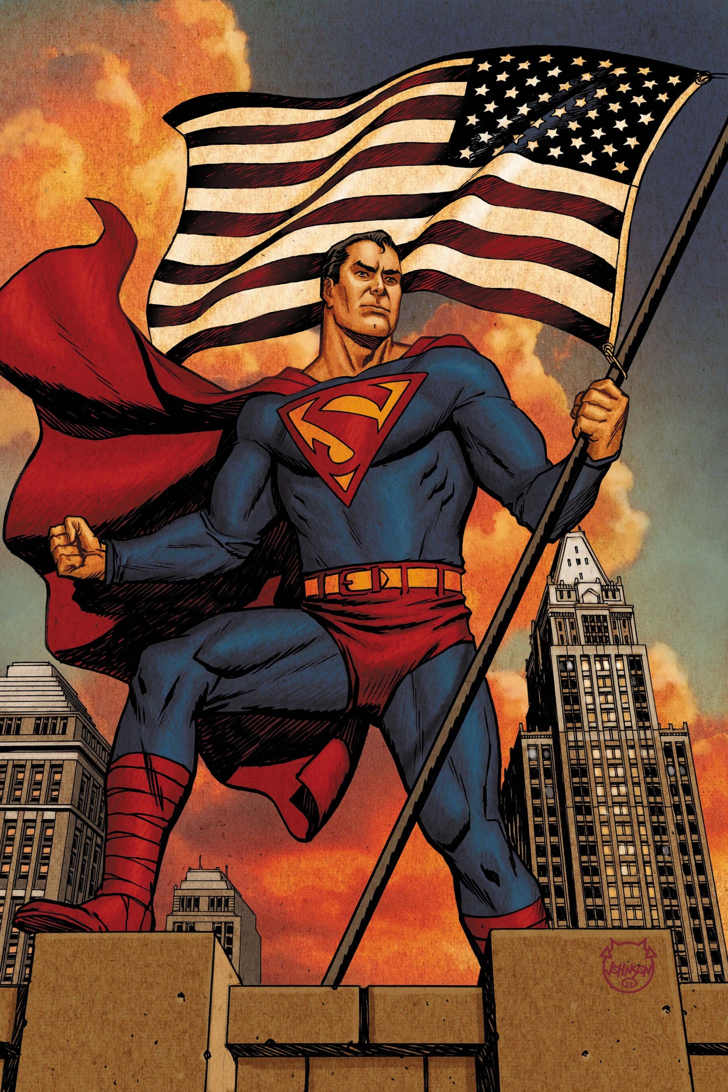 SUPERMAN THE STRANGER #1 (OF 6) CVR B DAVE JOHNSON CARD STOCK VAR (MR)
