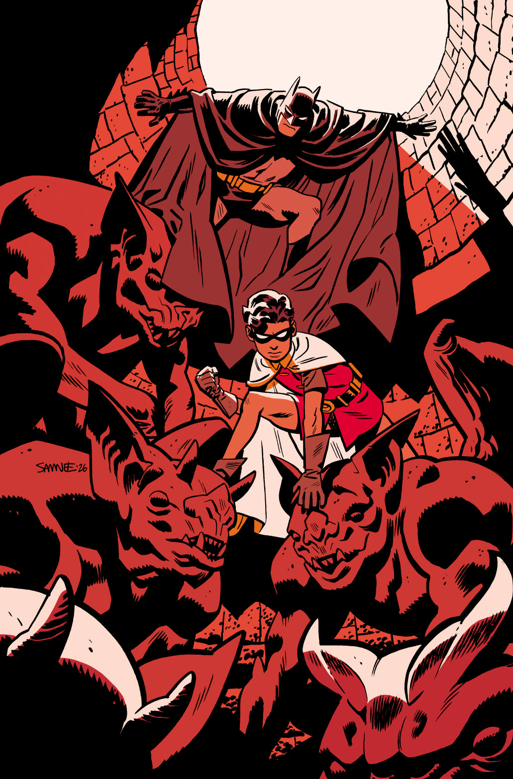 BATMAN & ROBIN YEAR ONE DYNAMIC DUOS #1 (OF 12) SECOND PRINTING CVR B CHRIS SAMNEE CARD STOCK VAR