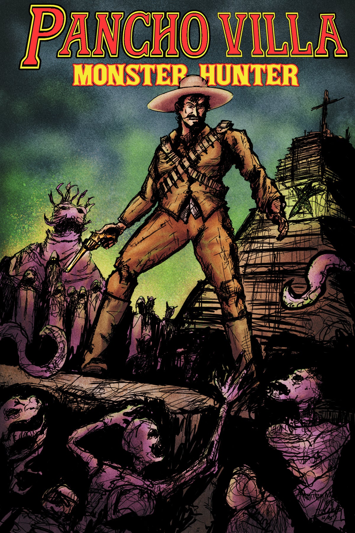PANCHO VILLA MONSTER HUNTER #1 (OF 3) CVR C HECTOR RODRIGUEZ III HOMAGE VAR