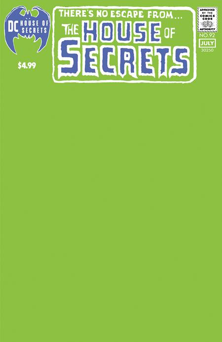 HOUSE OF SECRETS #92 FACSIMILE EDITION (2024) CVR C BLANK VARIANT