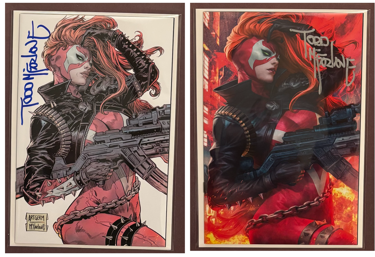DEADLY TALES OF THE GUNSLINGER SPAWN #16 ARTGERM/MCFARLANE SDCC EXCLUSIVE SET SIGNED