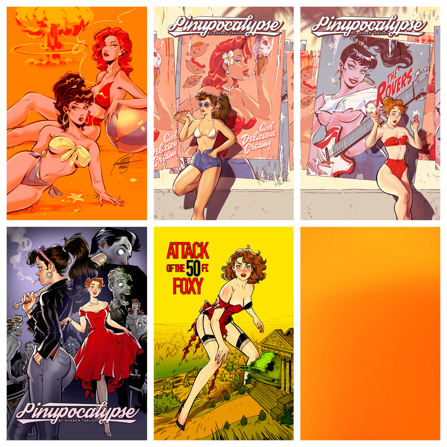 PINUPOCALYPSE #6 (OF 6) BUNDLE (1:25 / BOTH 1:10 CONNECTING COVERS AND OPEN ORDER BOOKS)