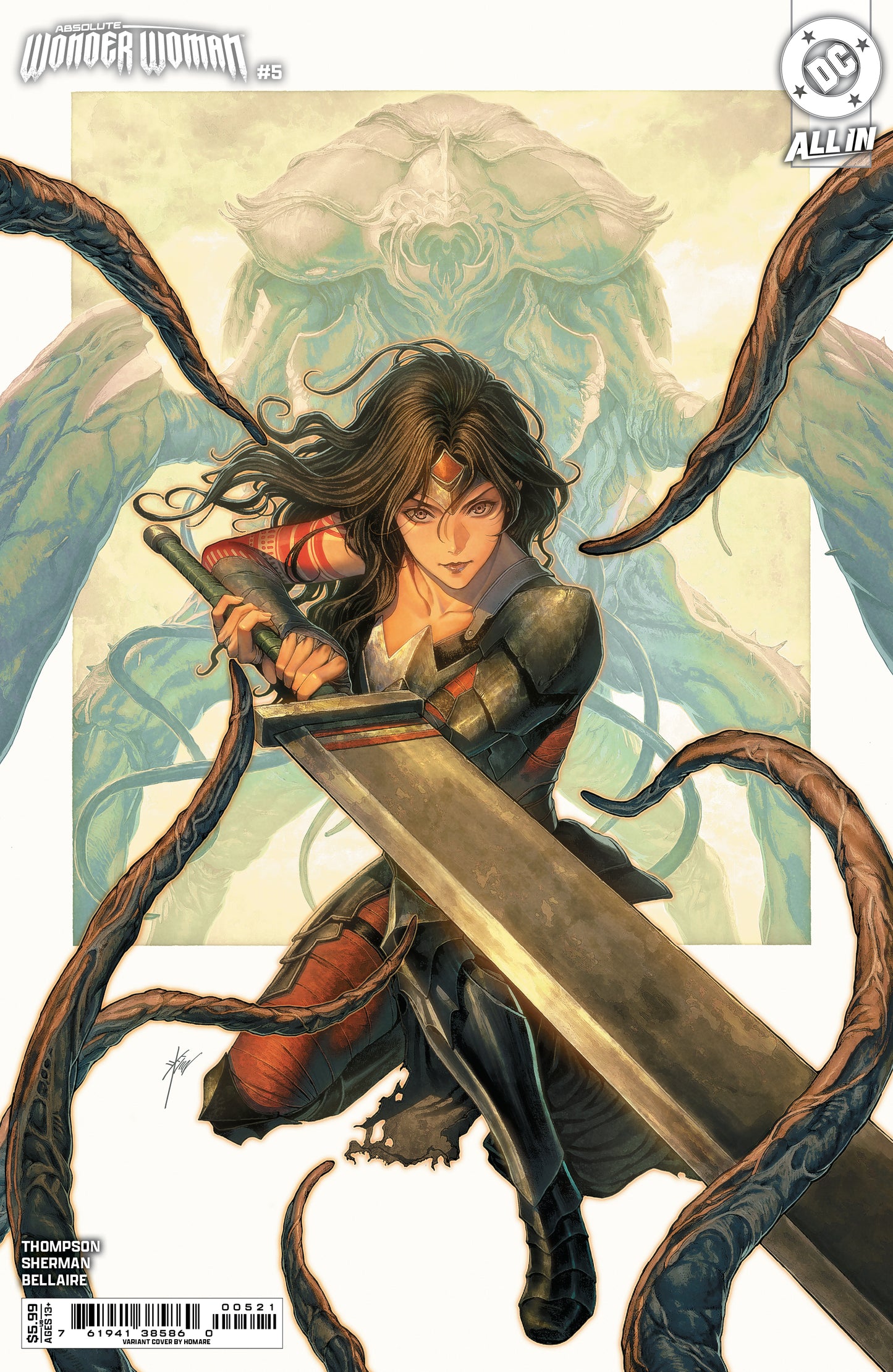 ABSOLUTE WONDER WOMAN #5 CVR B HOMARE CARD STOCK VARIANT