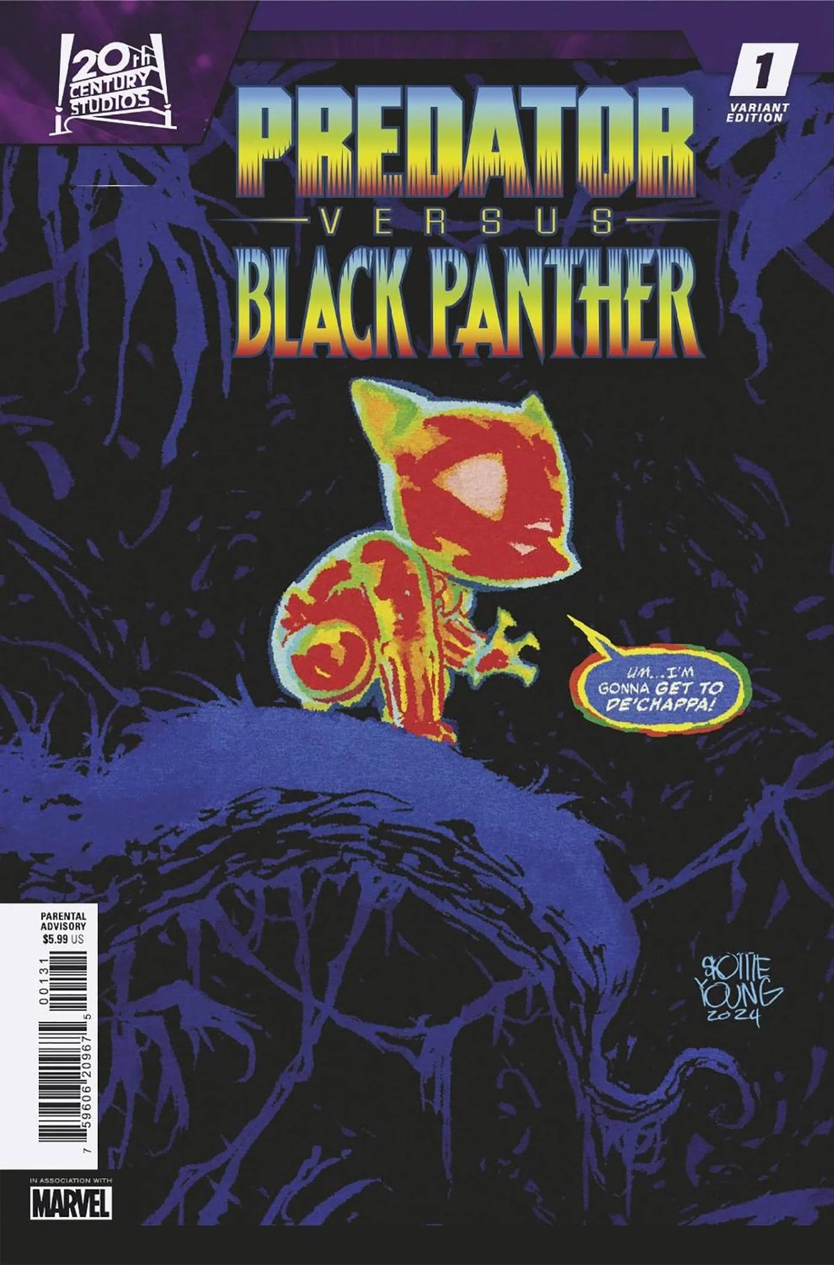PREDATOR VS BLACK PANTHER #1 (OF 4) SKOTTIE YOUNG VARIANT