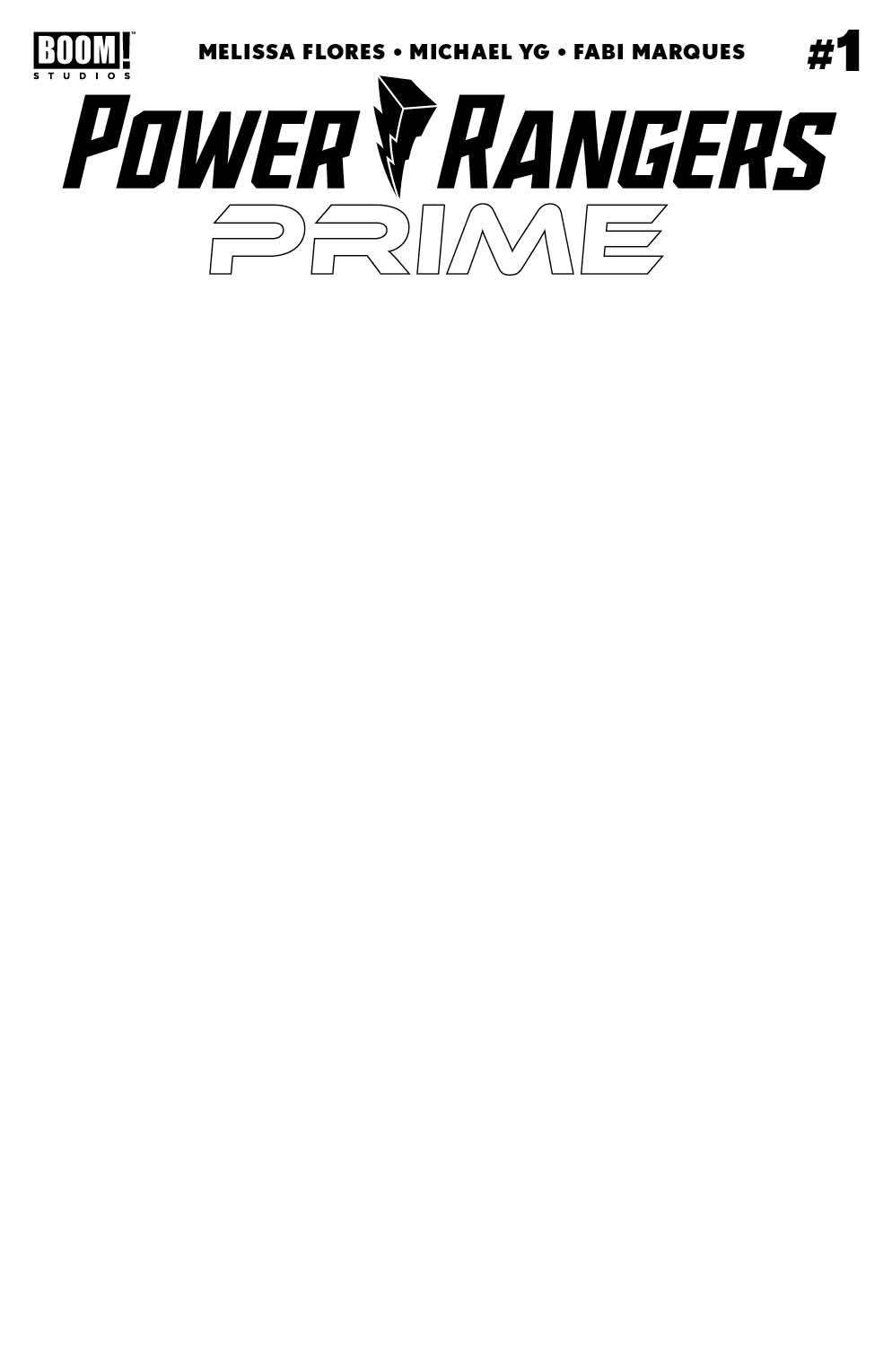 POWER RANGERS PRIME #1 CVR E BLANK SKETCH