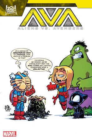 ALIENS VS AVENGERS #1 SKOTTIE YOUNG VARIANT