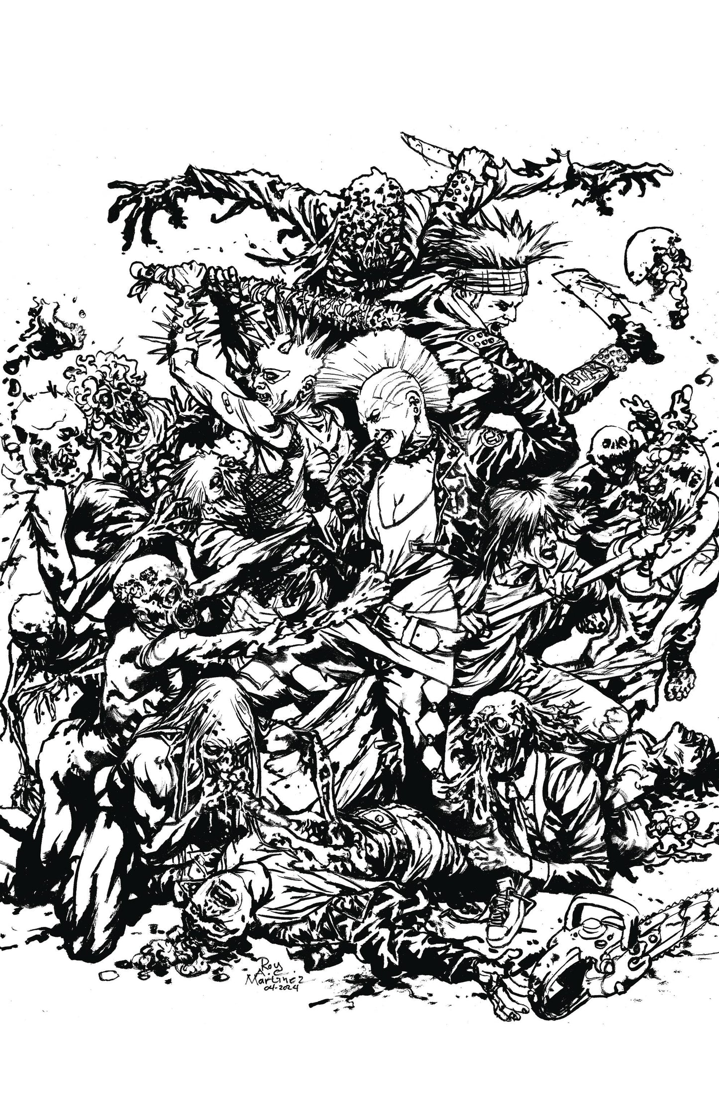 RETURN OF THE LIVING DEAD #1 CVR E B&W MARTINEZ LIMITED EDITION