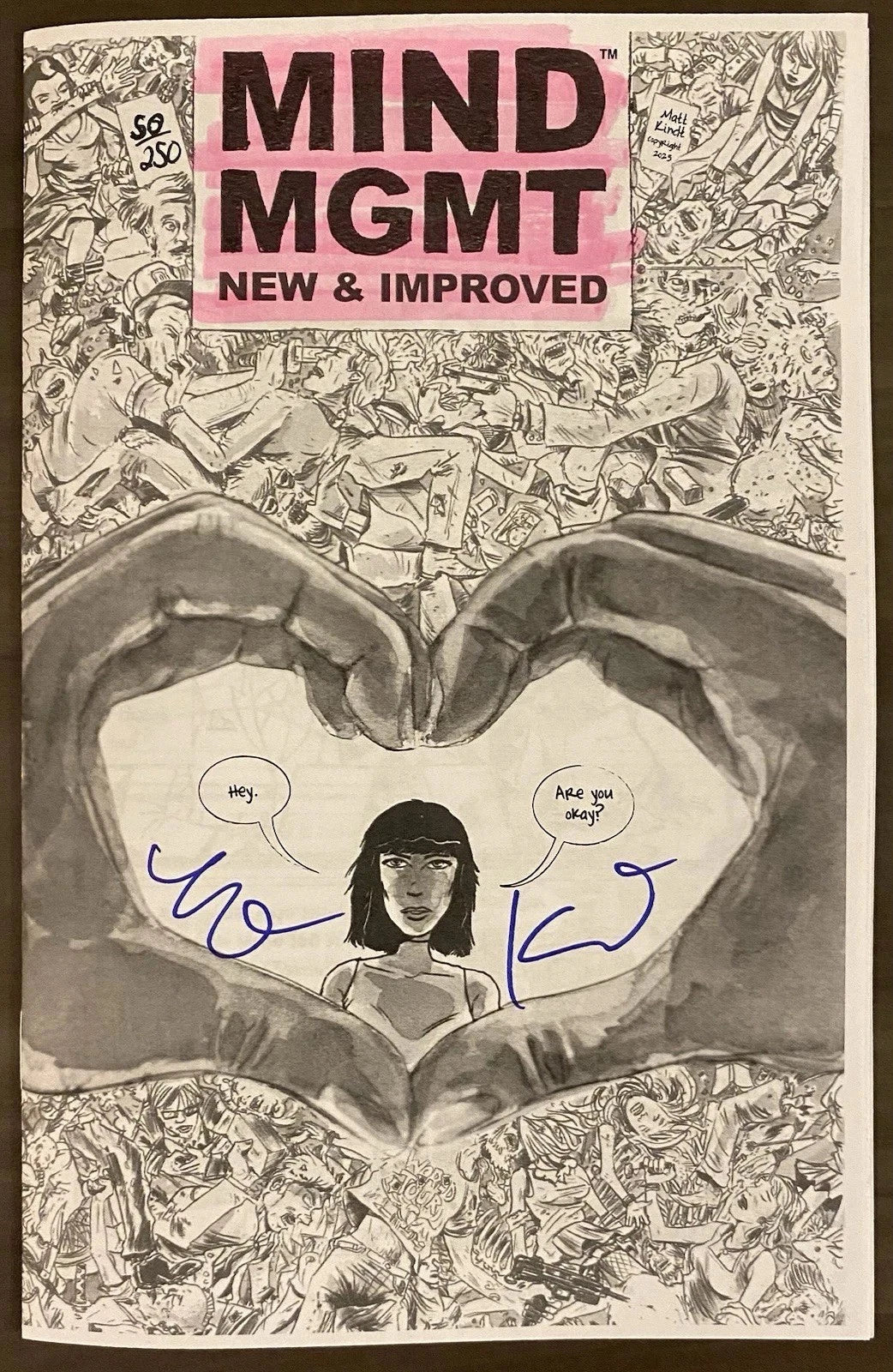 MATT KINDT SIGNED ASHCAN FLIP BOOK MIND MGMT/FORT PSYCHO NYCC 2025 50/250