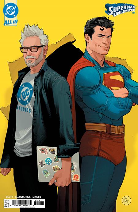 SUPERMAN UNLIMITED #1 CVR F DAN MORA JAMES GUNN CAMEO CARD STOCK VARIANT