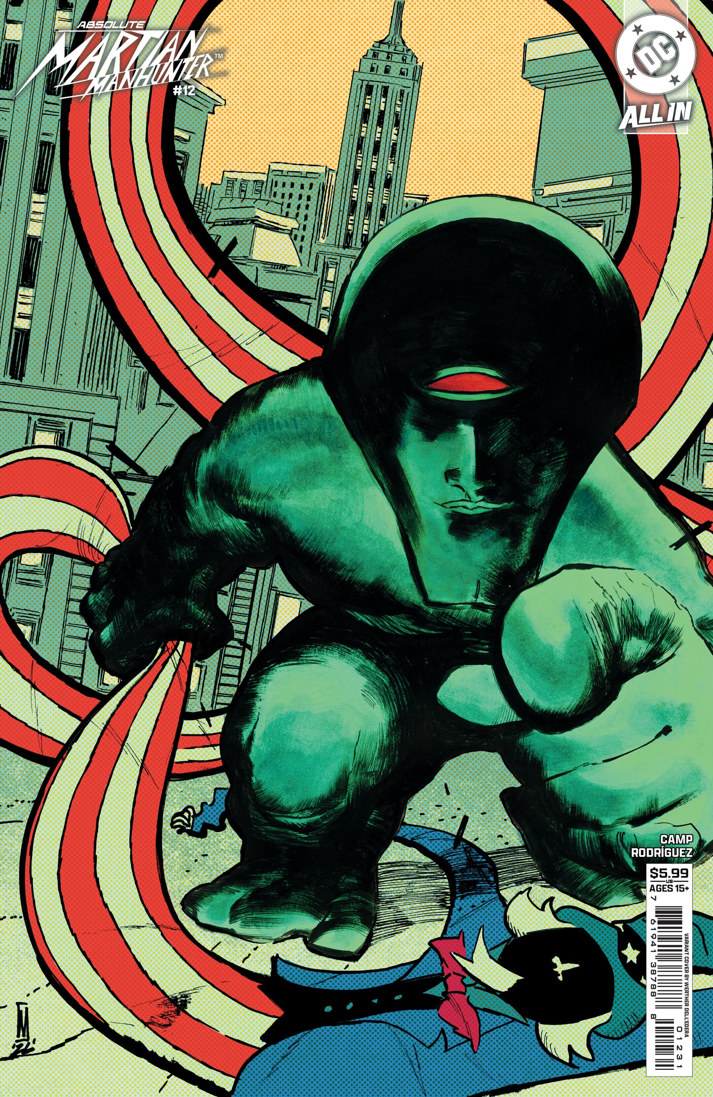 ABSOLUTE MARTIAN MANHUNTER #12 CVR C WERTHER DELL EDERA CARD STOCK VAR