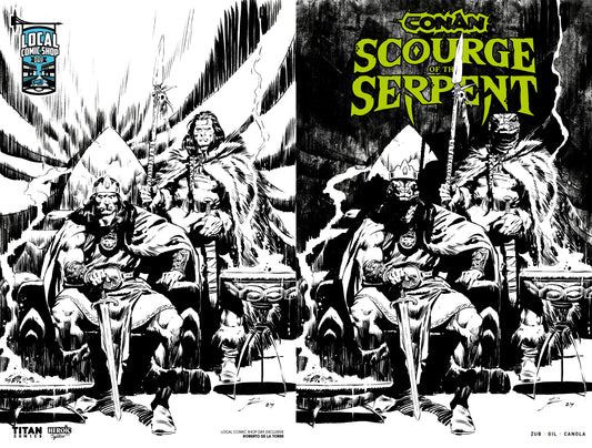 CONAN THE BARBARIAN SCOURGE OF THE SERPENT #1 (OF 4) CVR J ROBERTO DE LA TORRE LCSD EXCLUSIVE INKS WRAPAROUND VARIANT (MR)