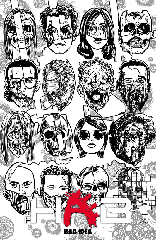 HAB #5 (OF 6) CVR D DAVID LAPHAM BW INFECTED SKULLS VAR