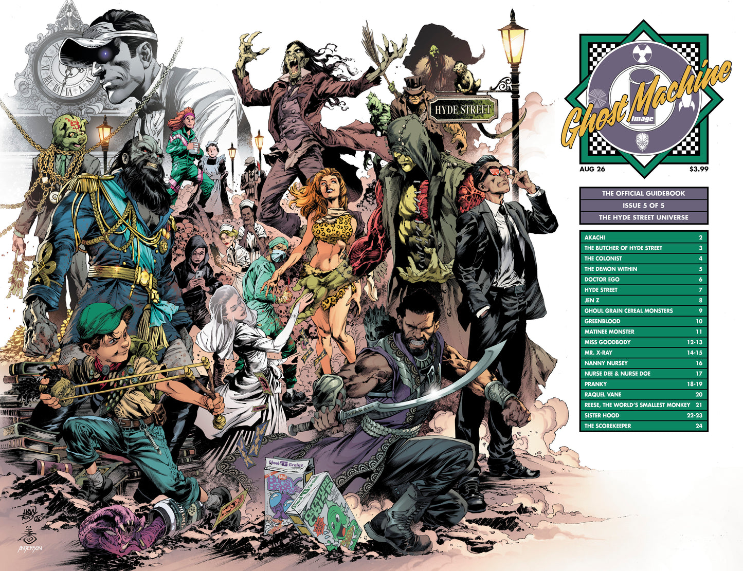 GHOST MACHINE THE OFFICIAL GUIDEBOOK #5 (OF 5) CVR C IVAN REIS & DANNY MIKI WRAPAROUND VAR