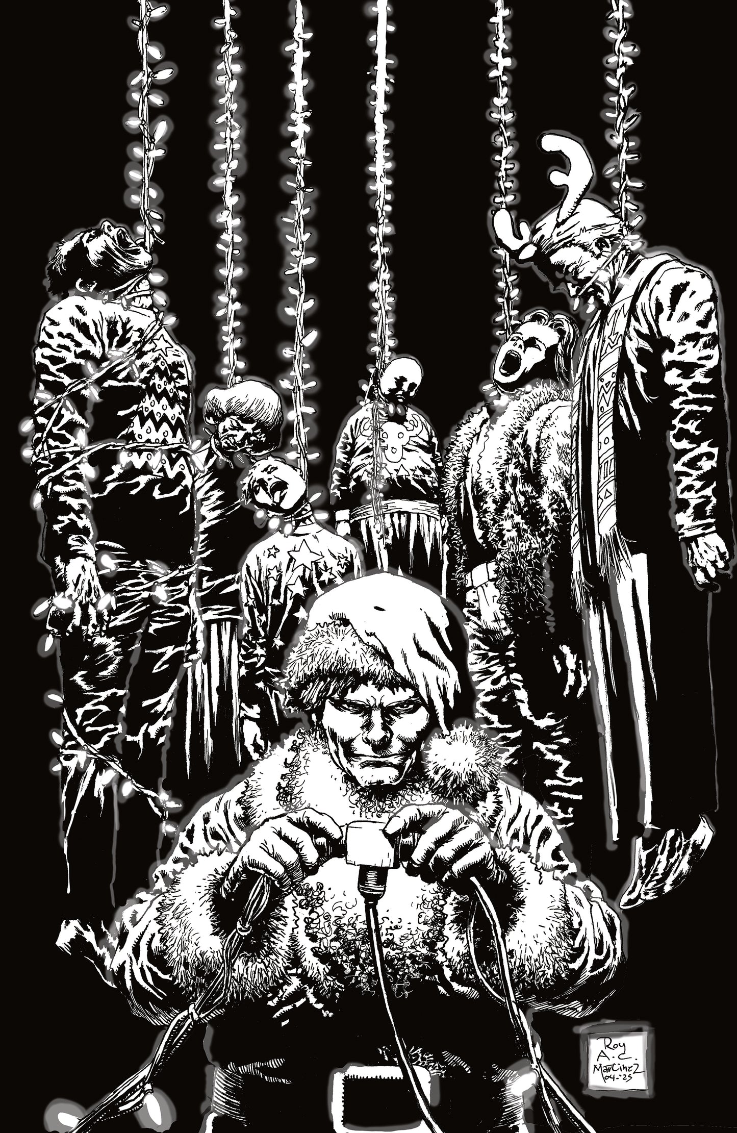 SILENT NIGHT DEADLY NIGHT DARK WINTER #2 (OF 2) CVR E ROY ALLAN MARTINEZ B&W LIMITED EDITION VAR (MR)