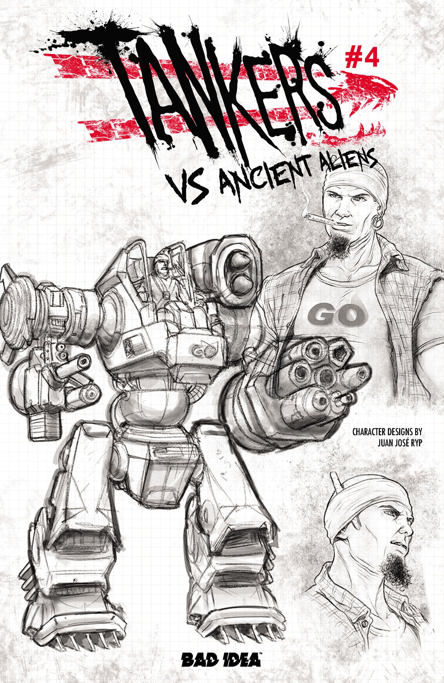 TANKERS VS ANCIENT ALIENS #4 (OF 4) CVR C JUAN JOSE RYP DESIGN VAR