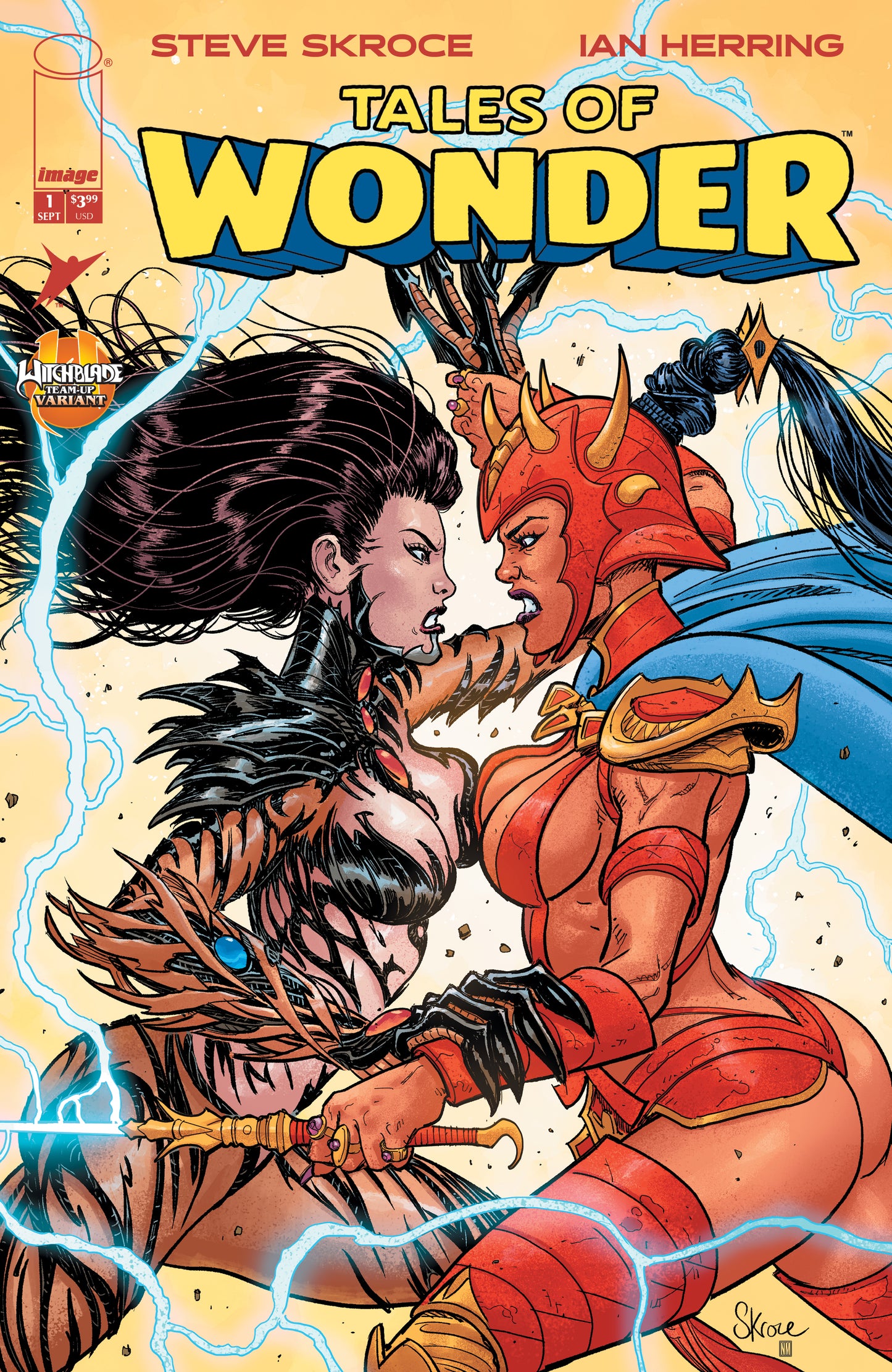 TALES OF WONDER #1 (OF 5) CVR H STEVE SKROCE & NEERAJ MENON WITCHBLADE TEAM UP VAR