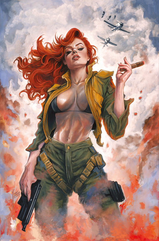 HEAT SEEKER EXPOSED A GUN HONEY SERIES #1 (OF 4) CVR N SDCC EXCLUSIVE TEHANI FARR VIRGIN VARIANT (MR) LIMITED TO 600 COPIES ALLOCATIONS MAY OCCUR