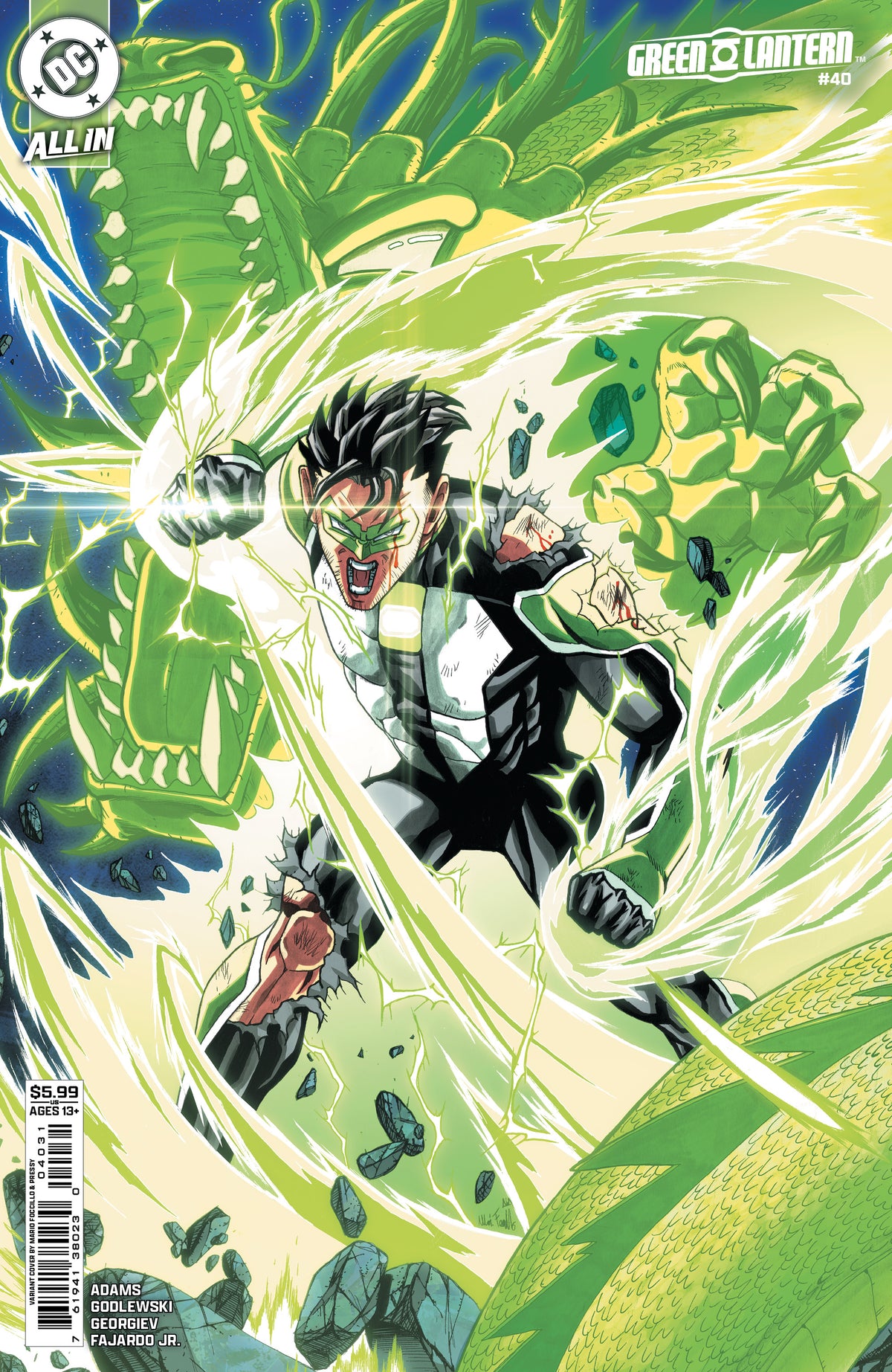 GREEN LANTERN #40 CVR C MARIO FOCCILLO CARD STOCK VAR (GREEN LANTERN FIRST LIGHT)