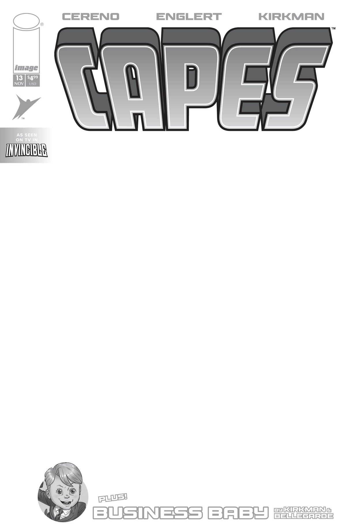 INVINCIBLE UNIVERSE CAPES #13 CVR F BLANK SKETCH VAR