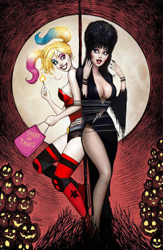 HARLEY QUINN X ELVIRA #1 NATHAN SZERDY NYCC EXCLUSIVE VIRGIN VARIANT