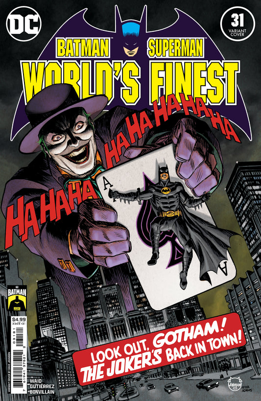 BATMAN SUPERMAN WORLDS FINEST #31 CVR F DAVE JOHNSON BATMAN 85TH ANNIVERSARY CARD STOCK VARIANT
