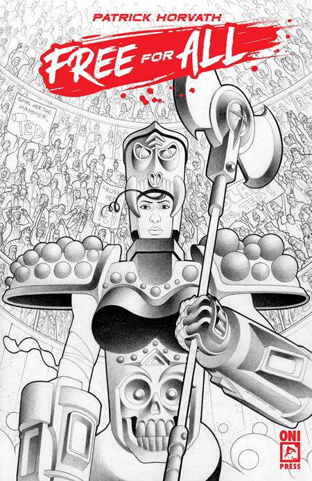 FREE FOR ALL #1 (ONE SHOT) CVR F 1:10 MATT LESNIEWSKI B&W VARIANT