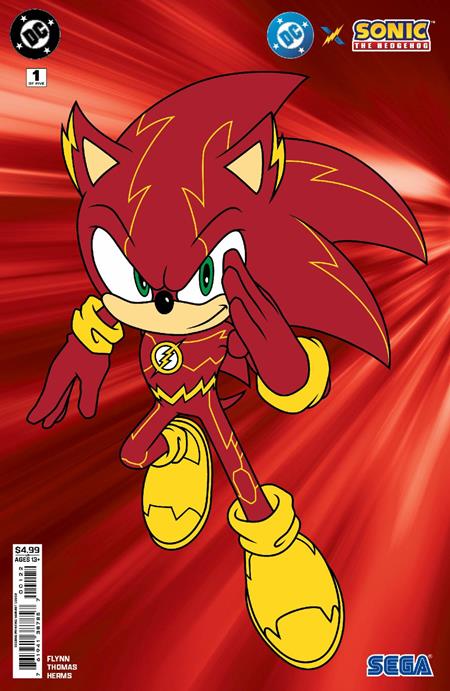 DC X SONIC THE HEDGEHOG #1 (OF 5) SECOND PRINTING CVR B FLASH CARD STOCK VARIANT
