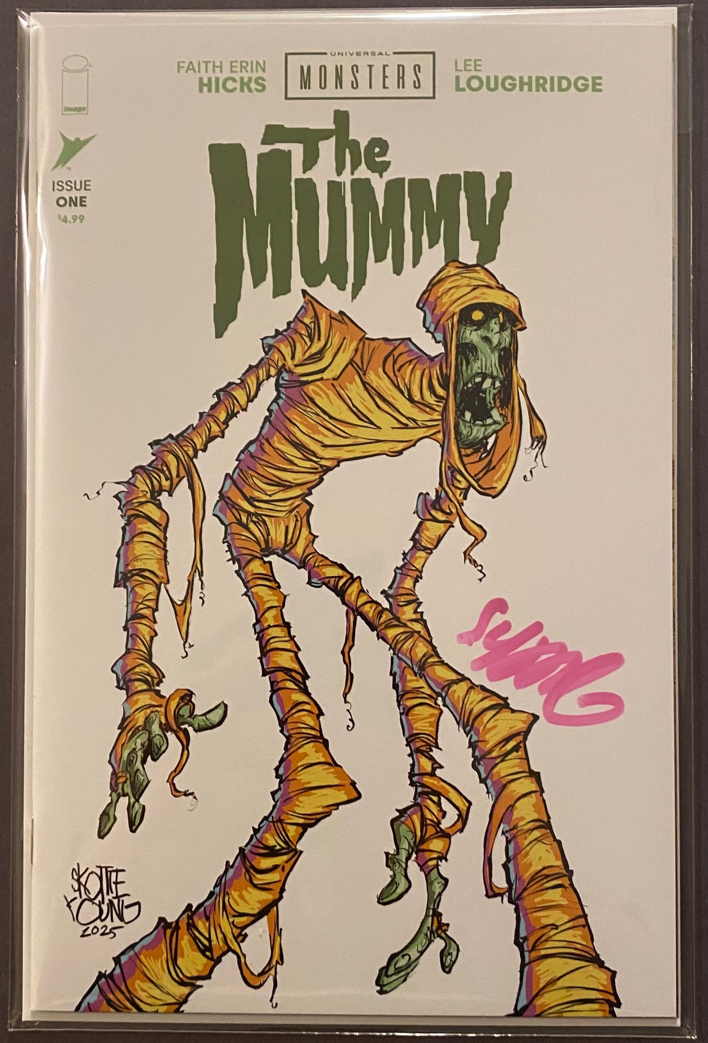UNIVERSAL MONSTERS THE MUMMY #1 (OF 4) SKOTTIE YOUNG EXCLUSIVE SIGNED WITH COA (LIMITED TO 700)