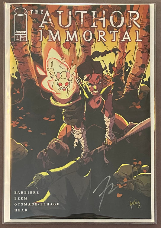 THE AUTHOR IMMORTAL #1 LUNAR NYCC EXCLUSIVE VARIANT SIGNED BY FRANK J. BARBIERE