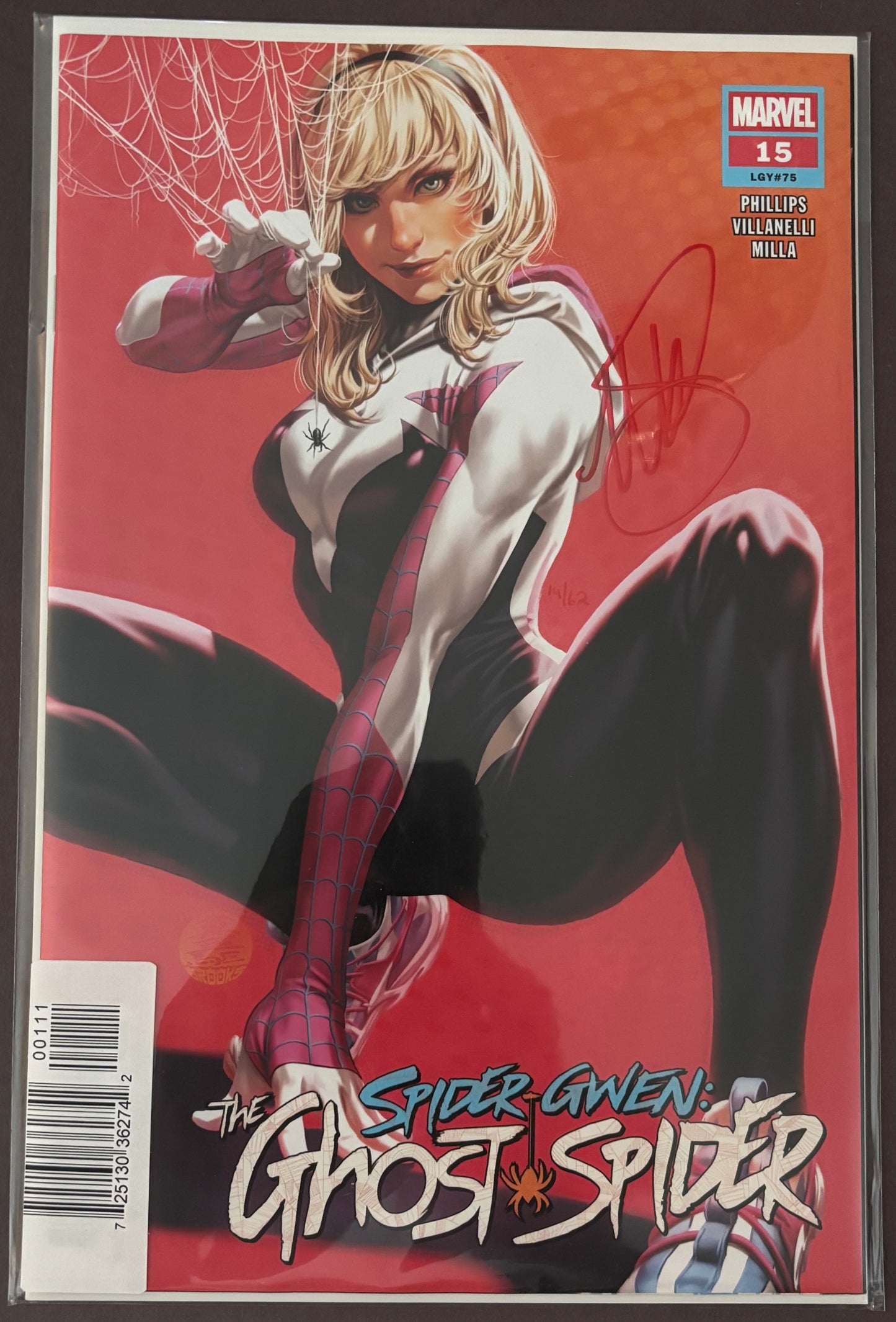 DF SPIDER-GWEN THE GHOST SPIDER #15 SIGNED BY MARK BROOKS