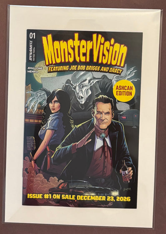MONSTERVISION FEATURING JOE BOB BRIGGS AND DARCY #1 ASHCAN