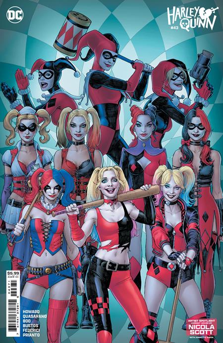 HARLEY QUINN #43 CVR D NICOLA SCOTT ARTIST SPOTLIGHT CARD STOCK VARIANT