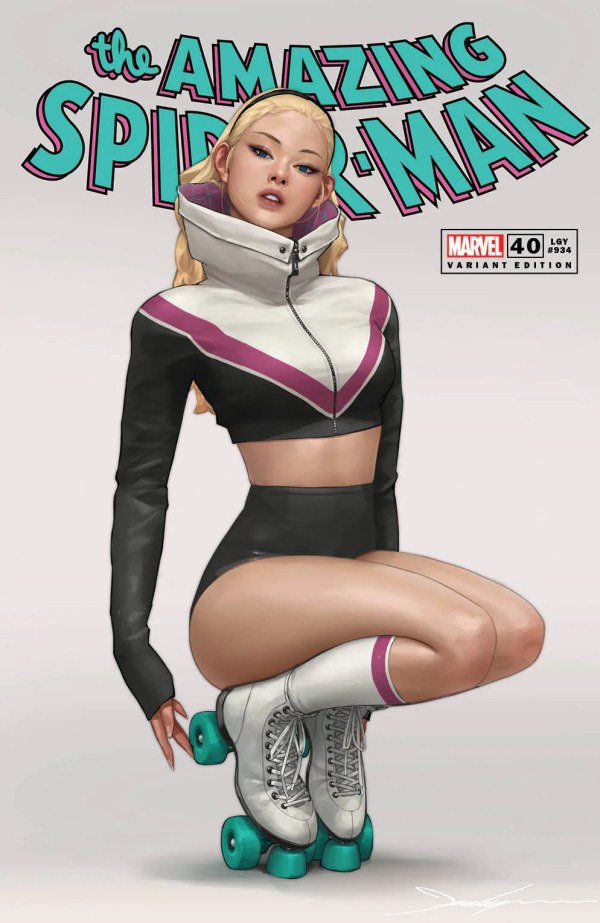 THE AMAZING SPIDER-MAN #40 GOLDEN APPLE COMICS JEEHYUNG LEE SPIDER-GWEN ROLLERSKATE VARIANT