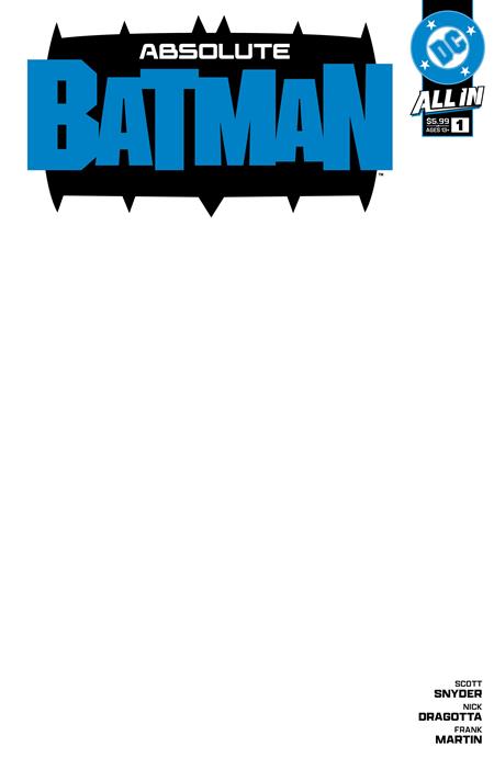 ABSOLUTE BATMAN #1 CVR I BLANK CARD STOCK VARIANT
