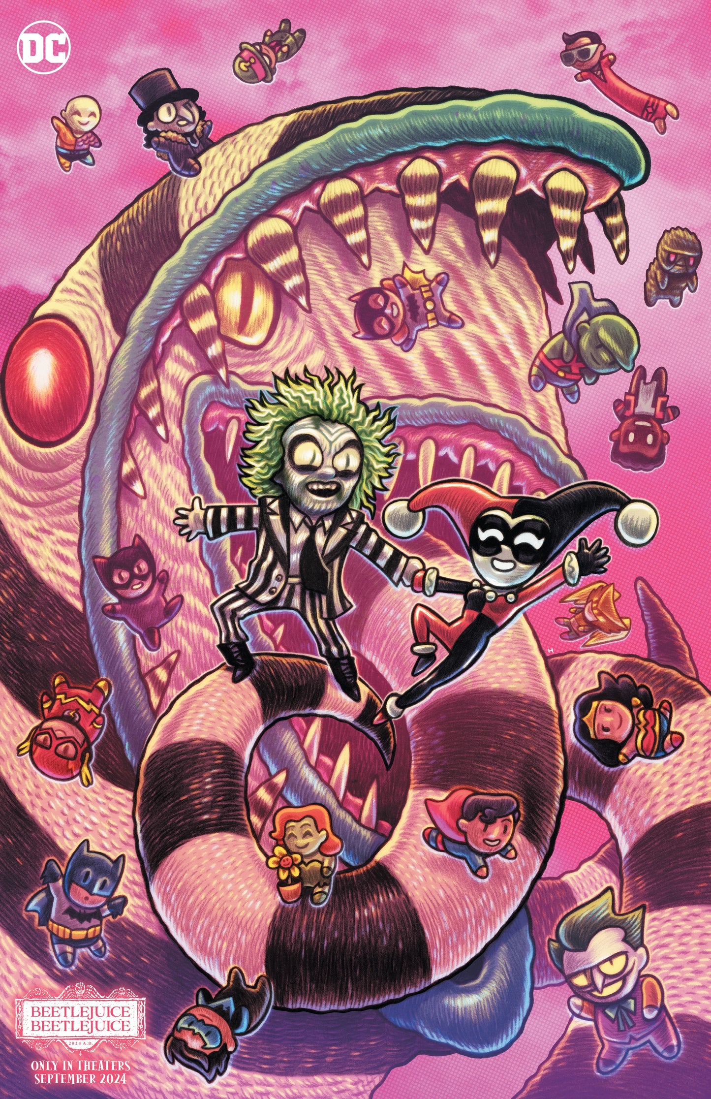 GOTHAM CITY SIRENS #2 (OF 4) CVR G DAN HIPP BEETLEJUICE CARD STOCK VARIANT