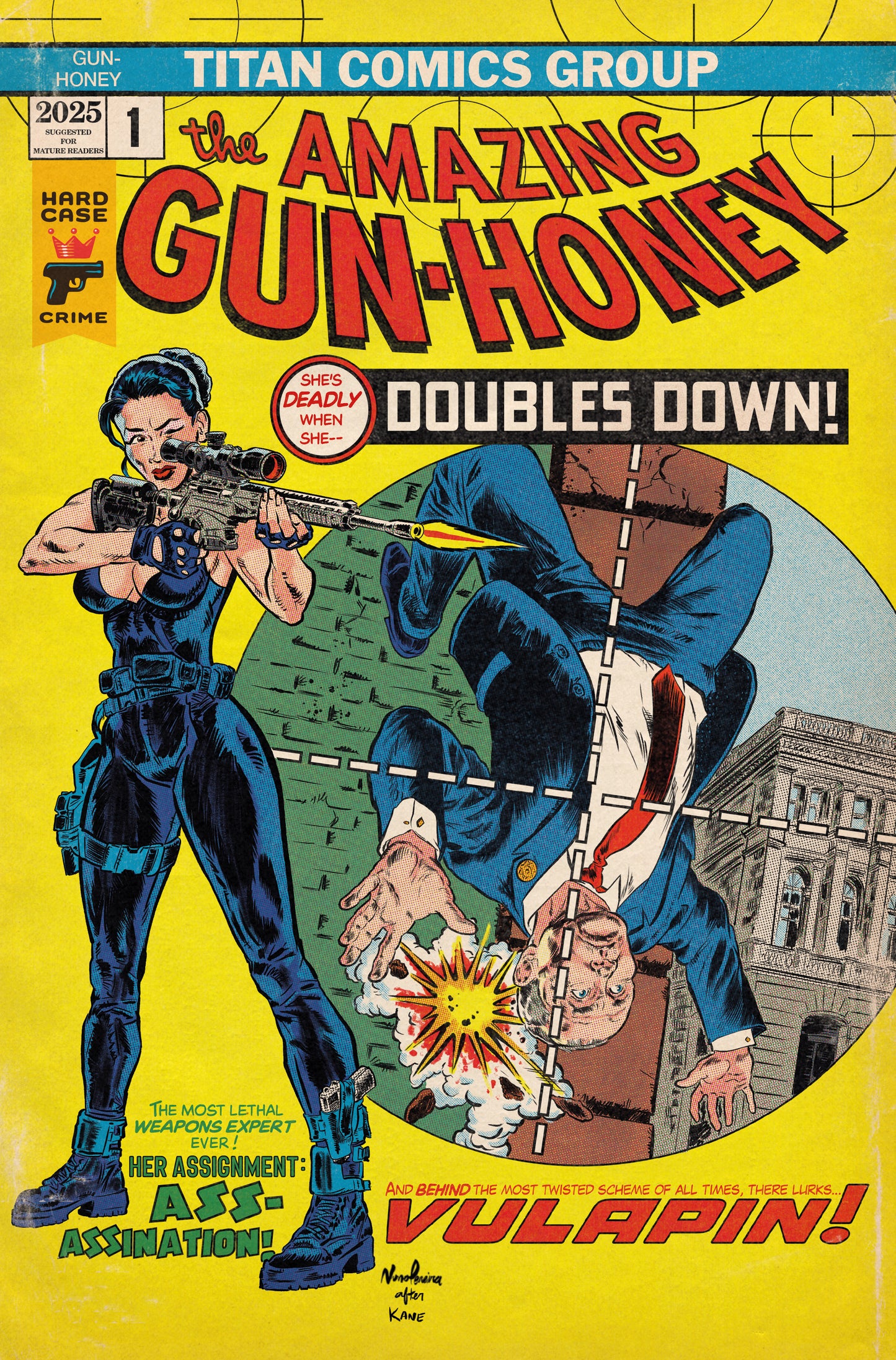 GUN HONEY DOUBLES DOWN #2 (OF 4) CVR G NUNO PEREIRA HOMAGE VAR (MR)