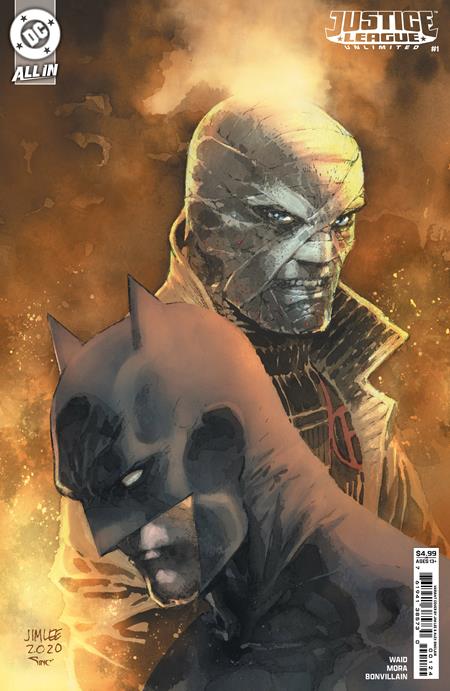 JUSTICE LEAGUE UNLIMITED #1 CVR M JIM LEE HUSH CARD STOCK VARIANT