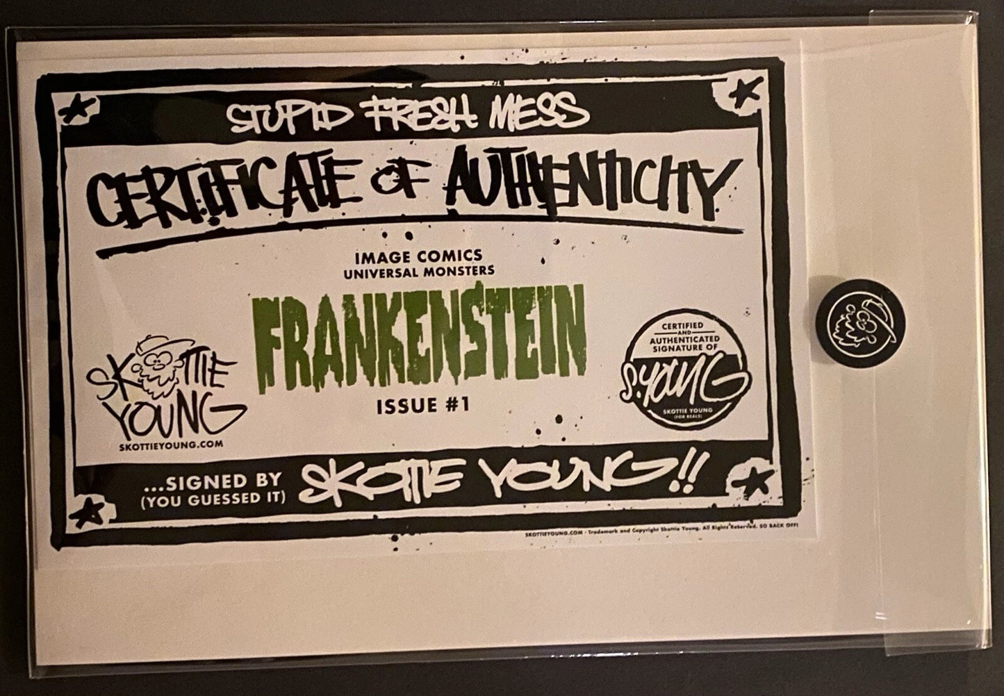 FRANKENSTEIN #1 SKOTTIE YOUNG EXCLUSIVE SIGNED WITH COA