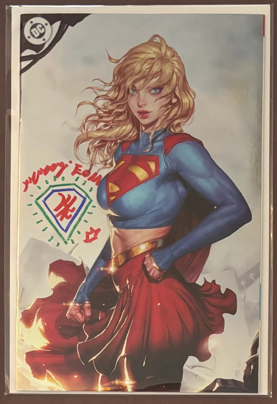 SUPERGIRL #1 EOM FOIL VARIANT FANEXPO DALLAS 2025 EXCLUSIVE SIGNED AND REMARKED